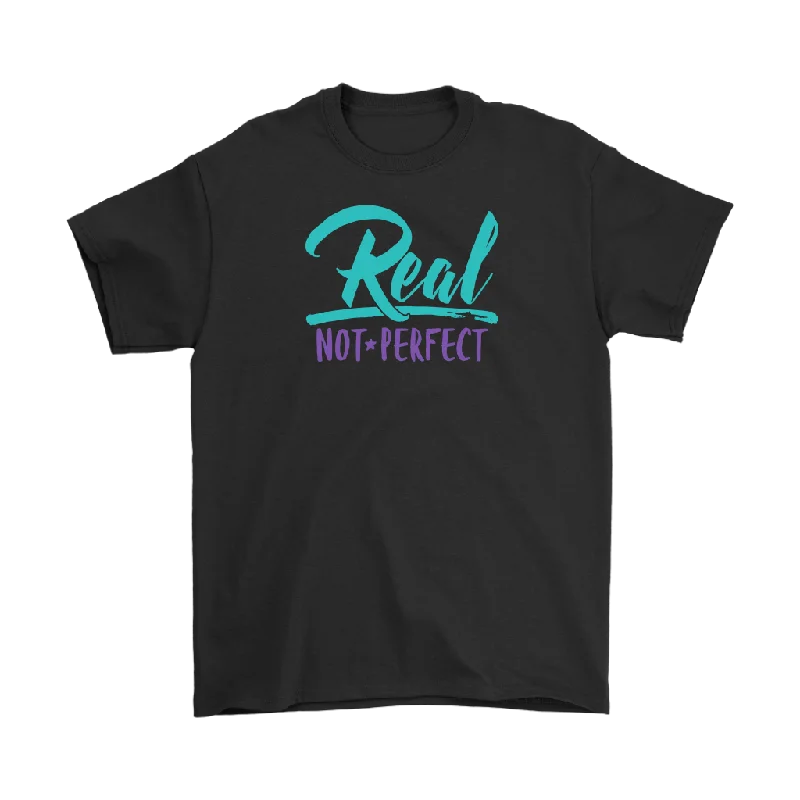 Comedy T-shirts laugh -Real, Not Perfect Men's T-Shirt