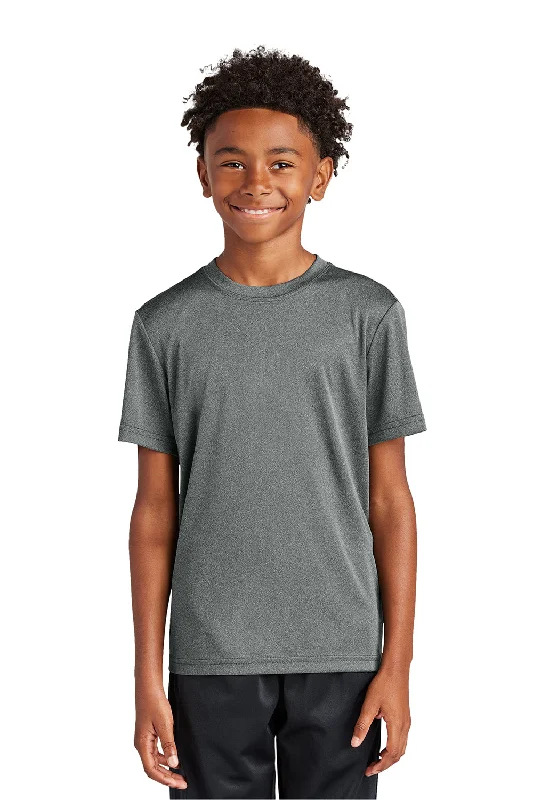 Cowboy T-shirts rugged -Sport-Tek Youth Competitor Moisture Wicking Short Sleeve Crewneck T-Shirt - Heather Iron Grey