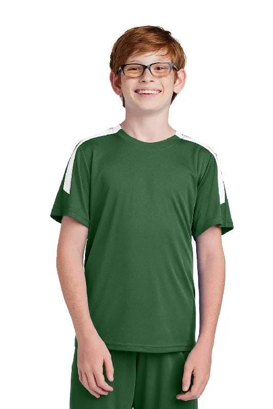 Moto T-shirts rev -Sport-Tek Youth Moisture Wicking Competitor United Short Sleeve Crewneck T-Shirt - Forest Green/White - COMING SOON