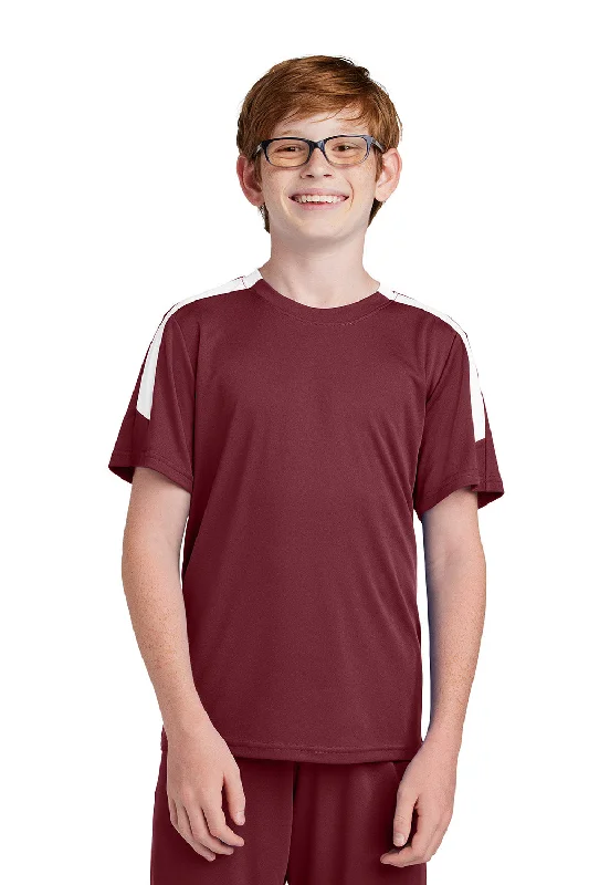 Hacker T-shirts code -Sport-Tek Youth Moisture Wicking Competitor United Short Sleeve Crewneck T-Shirt - Maroon/White - COMING SOON