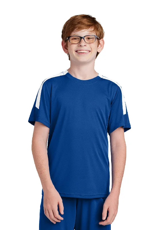 Tiger T-shirts bold -Sport-Tek Youth Moisture Wicking Competitor United Short Sleeve Crewneck T-Shirt - True Royal Blue/White - COMING SOON