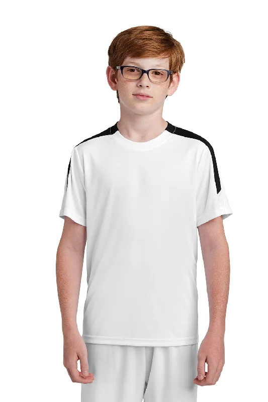 Motorcycle T-shirts rebel -Sport-Tek Youth Moisture Wicking Competitor United Short Sleeve Crewneck T-Shirt - White/Black - COMING SOON