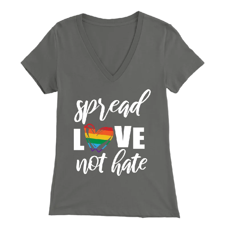 Tattoo T-shirts ink -SPREAD LOVE NOT HATE Women's V-Neck T-Shirt