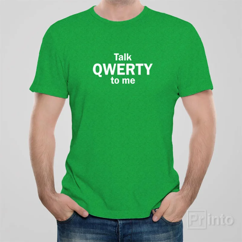 Soccer graphic T-shirts goal -Talk QWERTY to me - T-shirt