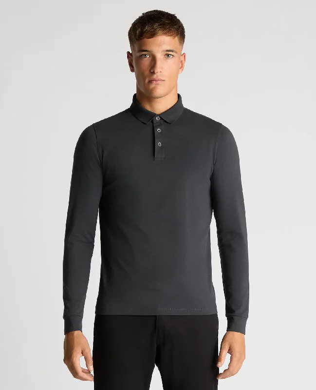 Subtle T-shirts understated -Tapered Fit Cotton-Stretch Polo Shirt