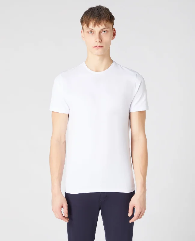 High-end T-shirts premium -Tapered Fit Cotton-Stretch T-Shirt