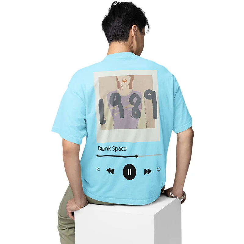 Long sleeve T-shirts casual -Taylor Swift Oversized T shirt - Blank Space