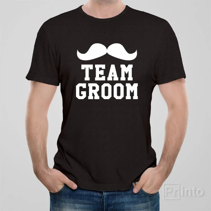 Surfboard T-shirts wave -TEAM GROOM - Moustache