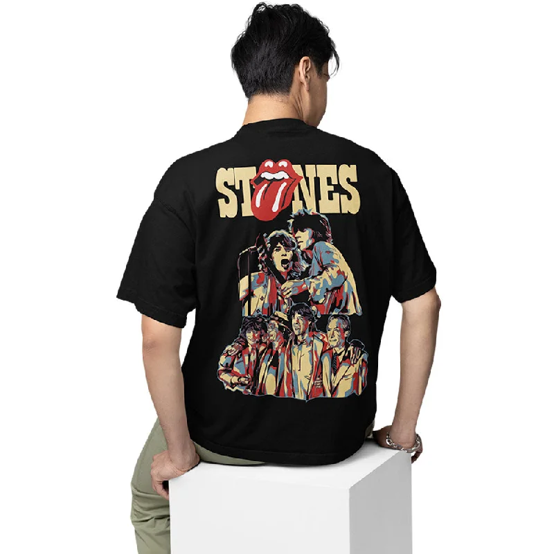 Retro music T-shirts vinyl -The Rolling Stones Oversized T shirt - Stones