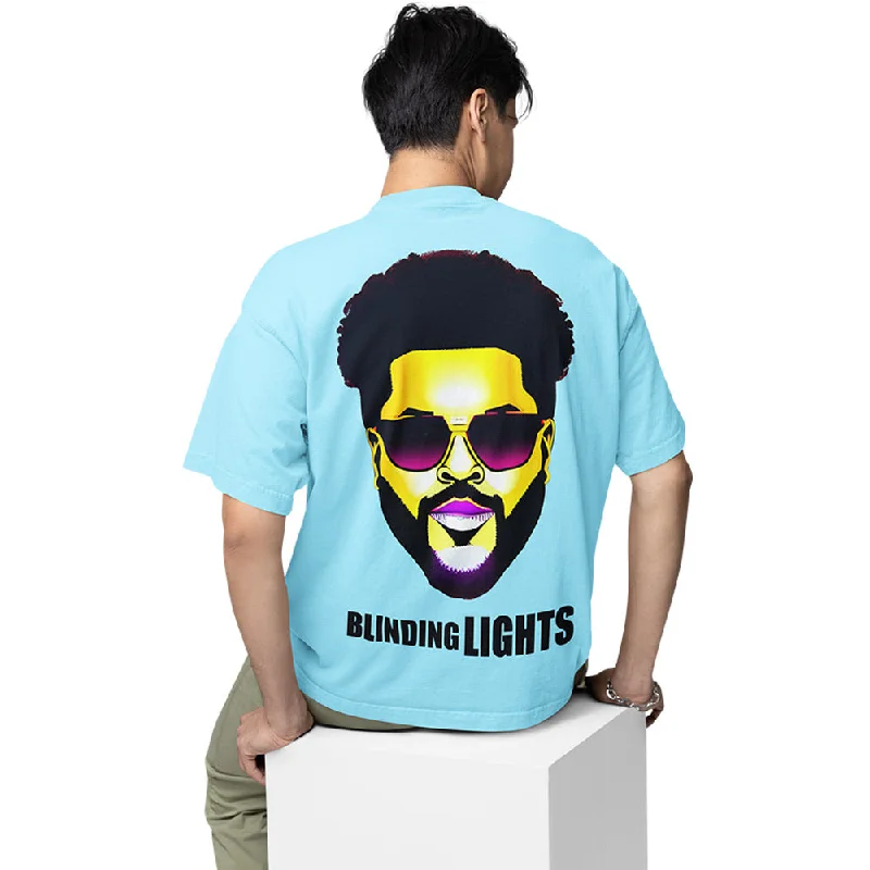 Hunter T-shirts track -The Weeknd Oversized T shirt - Blinding Lights