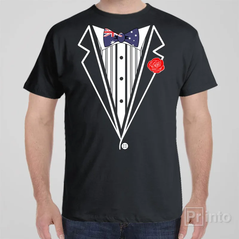 Band graphic T-shirts tour -Tuxedo T-shirt (Australian style)