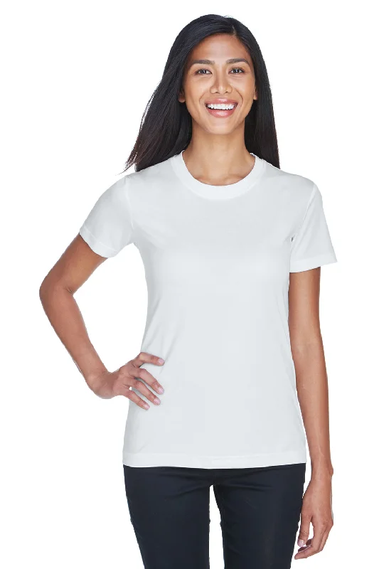 Vinyl T-shirts spin -UltraClub Womens Cool & Dry Performance Moisture Wicking Short Sleeve Crewneck T-Shirt - White