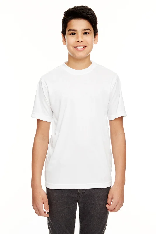 Water T-shirts clear -UltraClub Youth Cool & Dry Performance Moisture Wicking Short Sleeve Crewneck T-Shirt - White