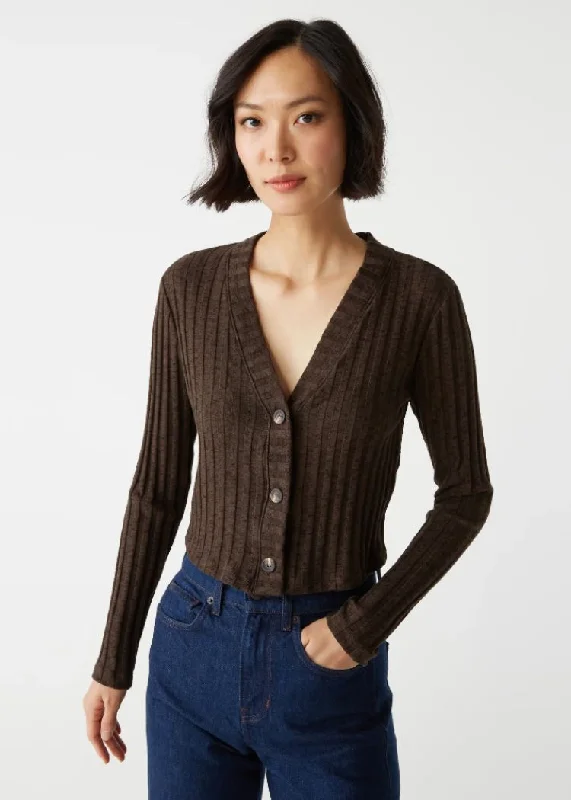 Cable white cardigan -Ellis Cardigan Top- Java