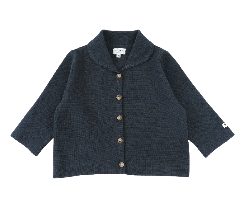 Closed black cardigan -Lobba Cardigan | Blue Marine