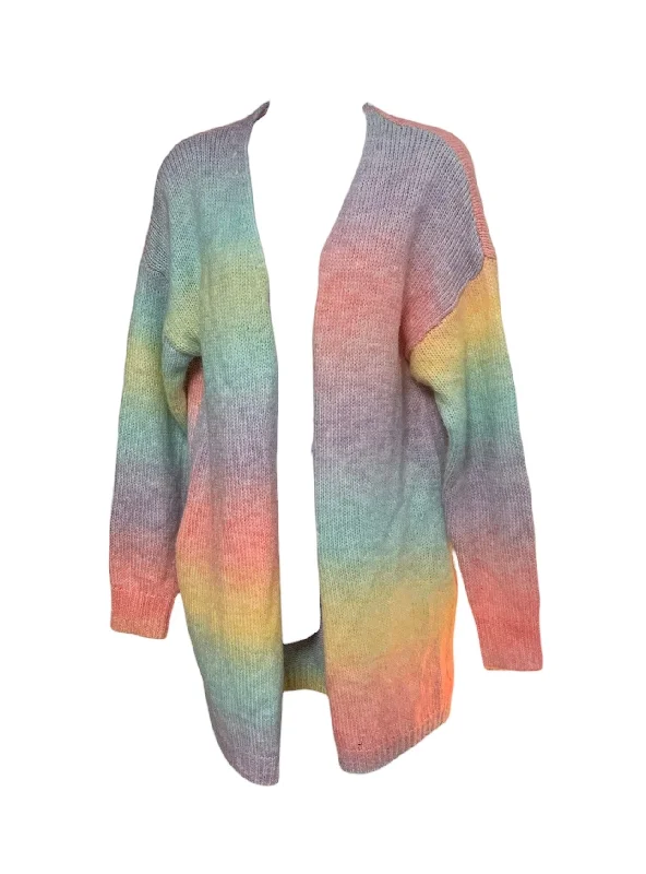 Button grey cardigan -NWT Ecowish Women's Pastel Multi Cardigan S