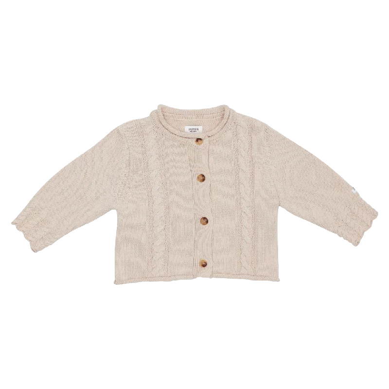 Elegant white cardigan -Santi Cardigan | Soft Sand