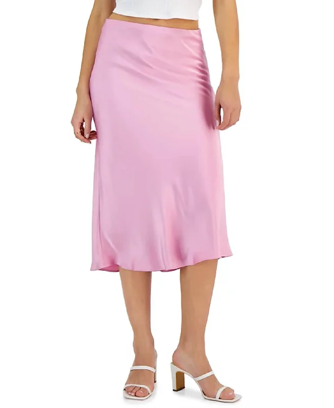 Musician black skirts rhythm -Adonia Bias Cut Skirt In Pink