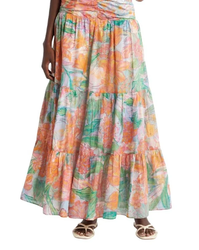 Pilot tailored skirts fly -Agatha Maxi Skirt In Tropics