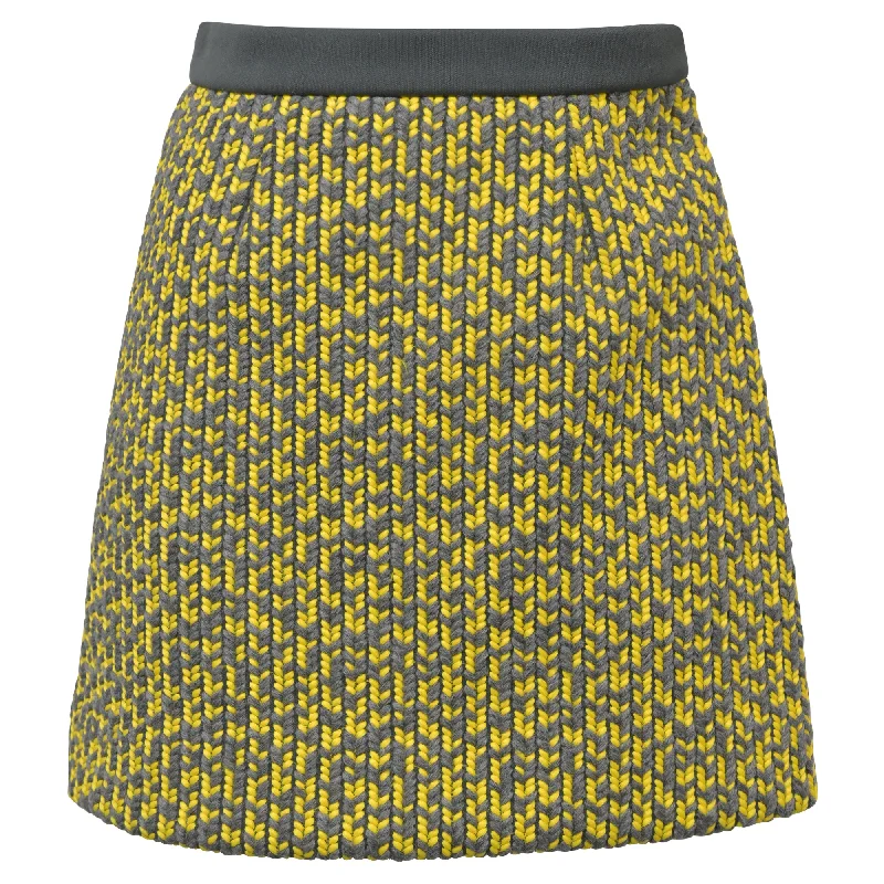 Sunset ombre skirts glow -Balenciaga A-line Knit Mini Skirt in Yellow Polyester