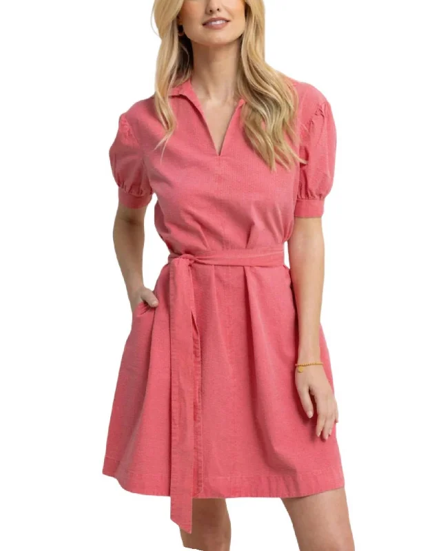 Wind lightweight skirts breeze -Calan Washed Seersucker Dress In Camelia Rose Pink