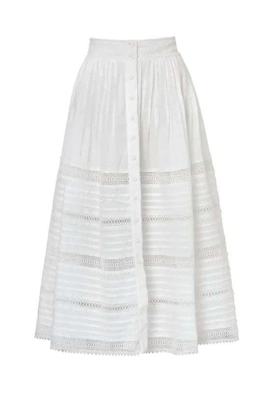 Teacher khaki skirts teach -Camila Skirt In White