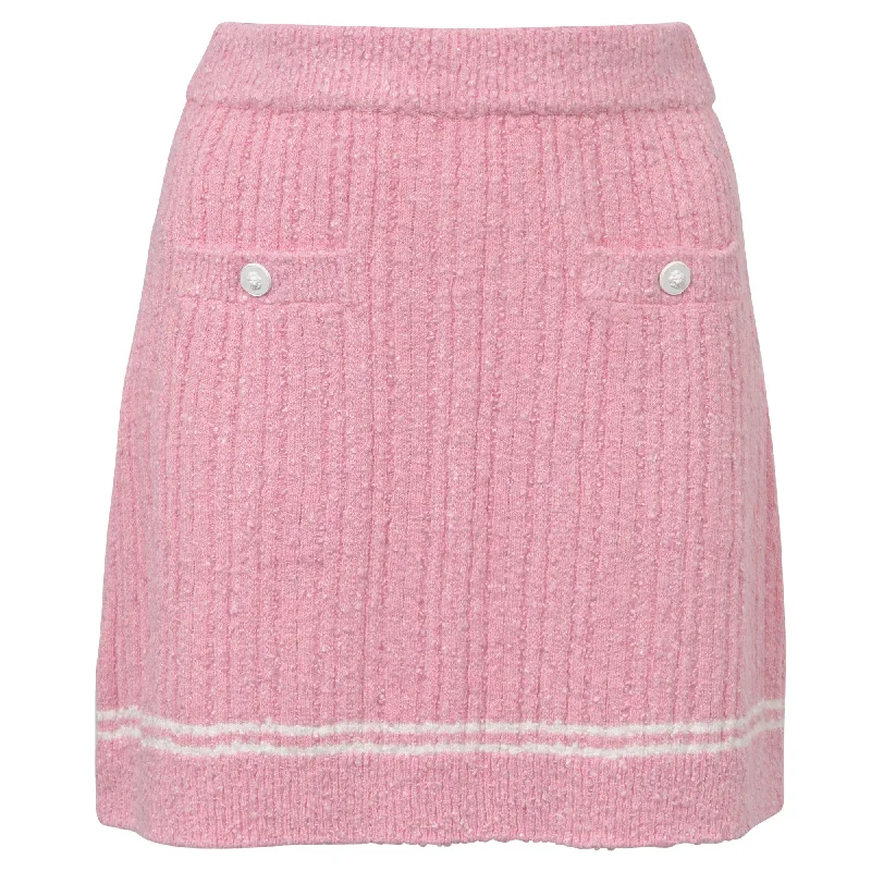 Fire skirts hot -Chanel Tweed Mini Skirt in Pink Viscose