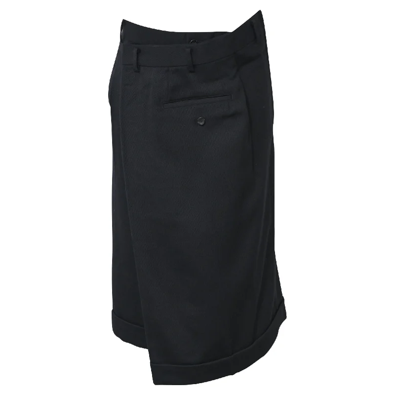 Comedy skirts laugh -Comme Des Garçons Asymmetrical Overlap Skirt in Black Wool