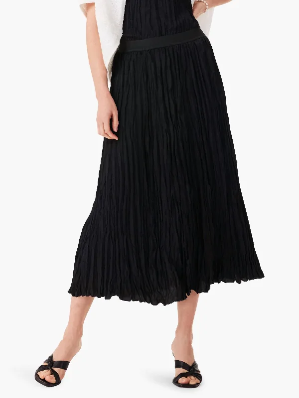 Earth skirts grounded -Crinkle Crush Skirt In Black