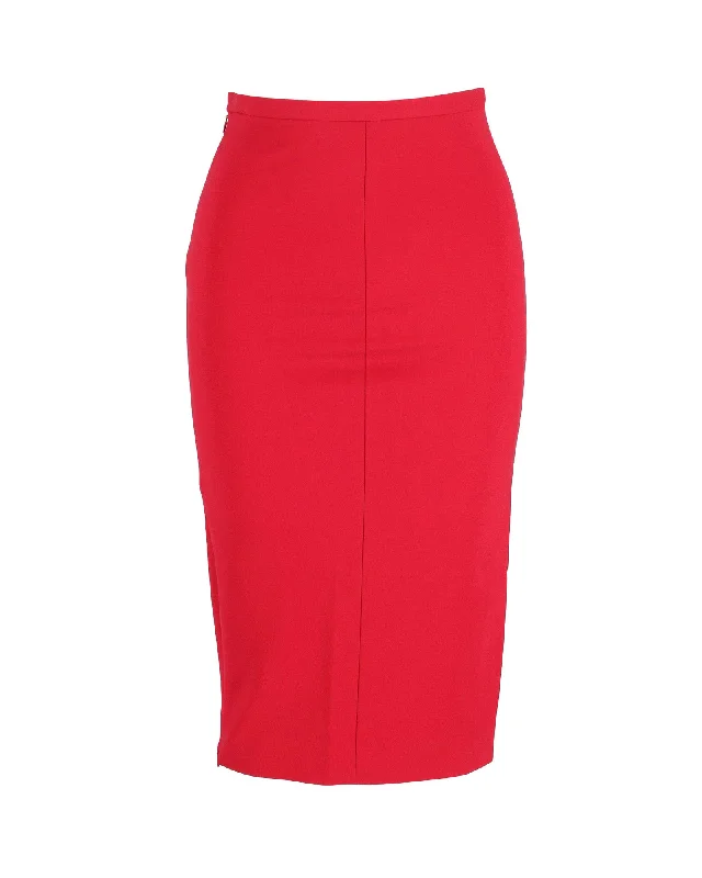 Gaming skirts level -Diane Von Furstenberg Pencil Skirt in Red Viscose