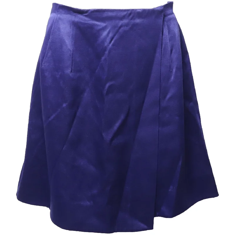 Movie skirts scene -Diane Von Furstenberg Wrap Style Skirt in Royal Blue Acetate