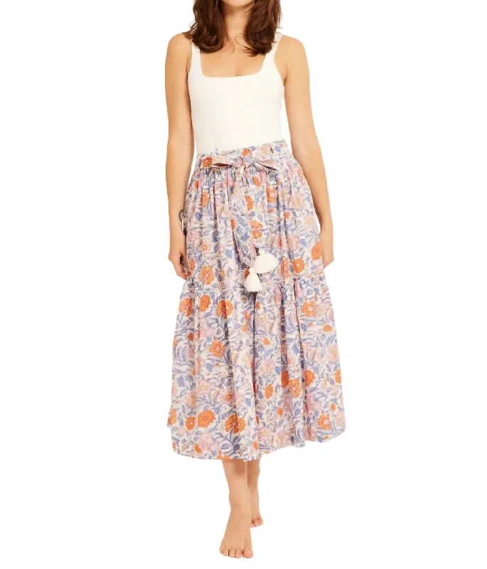 Floral skirts feminine -Francoise Skirt In Newport Floral