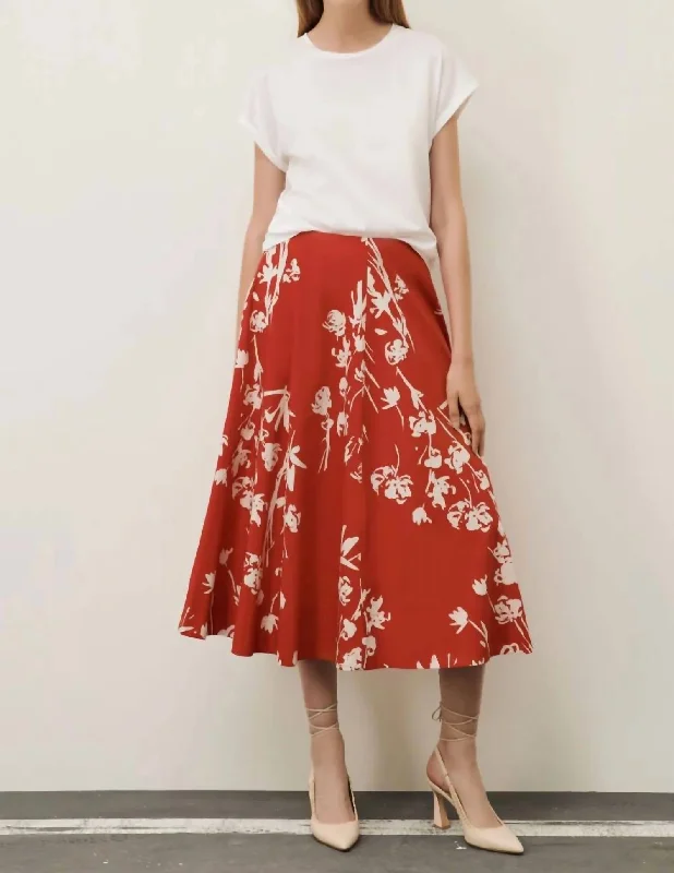 Cargo skirts rugged -Geisha Skirt In Red