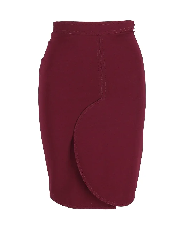 Sunny day skirts ray -Givenchy Pencil Skirt in Burgundy Viscose