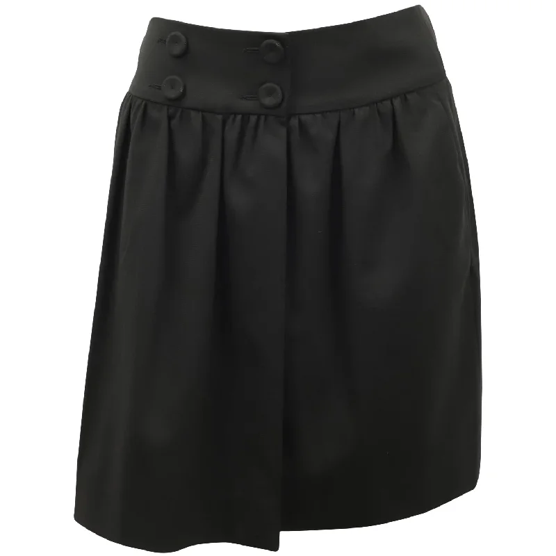 Maternity skirts stretchy -Joseph Flared Skirt in Black Wool