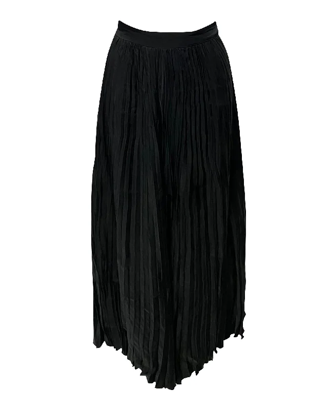 Tulle mini skirts party -Joseph Pleated Midi Skirt in Black Cupro