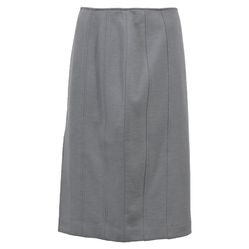 Vintage sports skirts old -Maison Margiela Panelled Pencil Skirt in Grey Wool