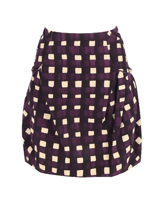 Movie skirts scene -Marni Mini Printed Skirt in Purple Cotton