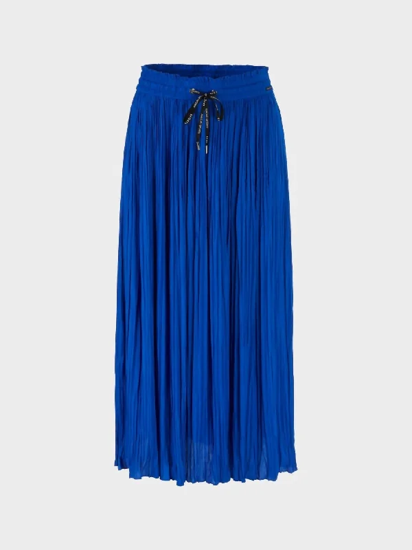 Tiered boho skirts free -Midi Length Skirt With Pleats In 365