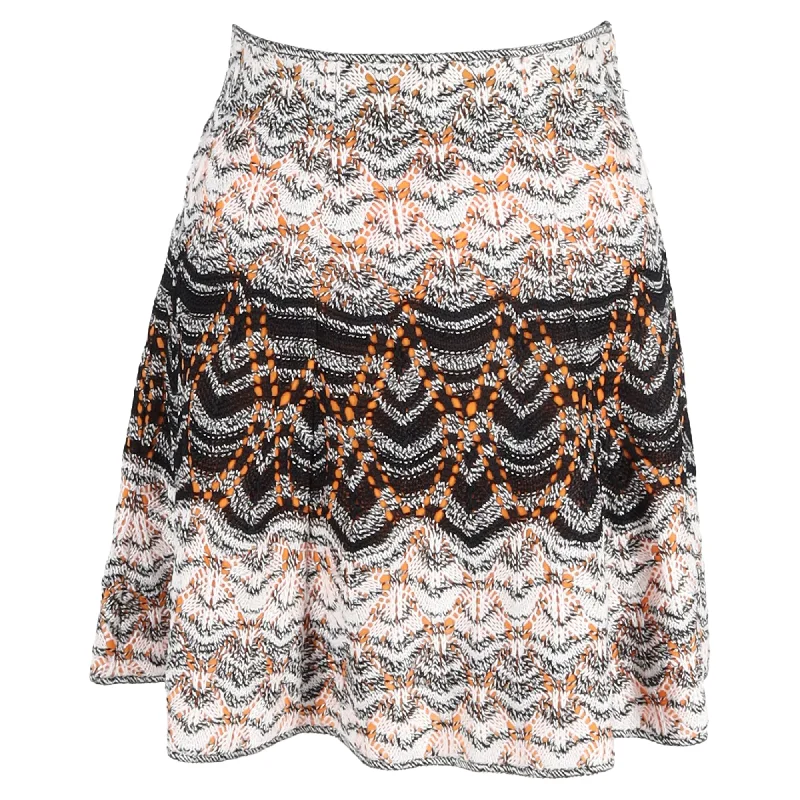 Nature green skirts wild -Missoni Knit A-Line Mini Skirt in Multicolor Acetate