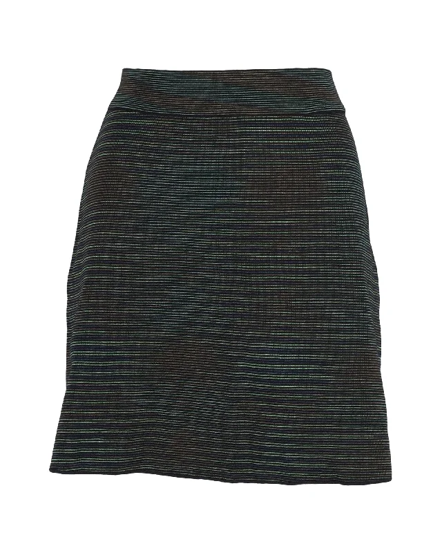 Actor skirts drama -Missoni Striped Mini Skirt in Green Wool