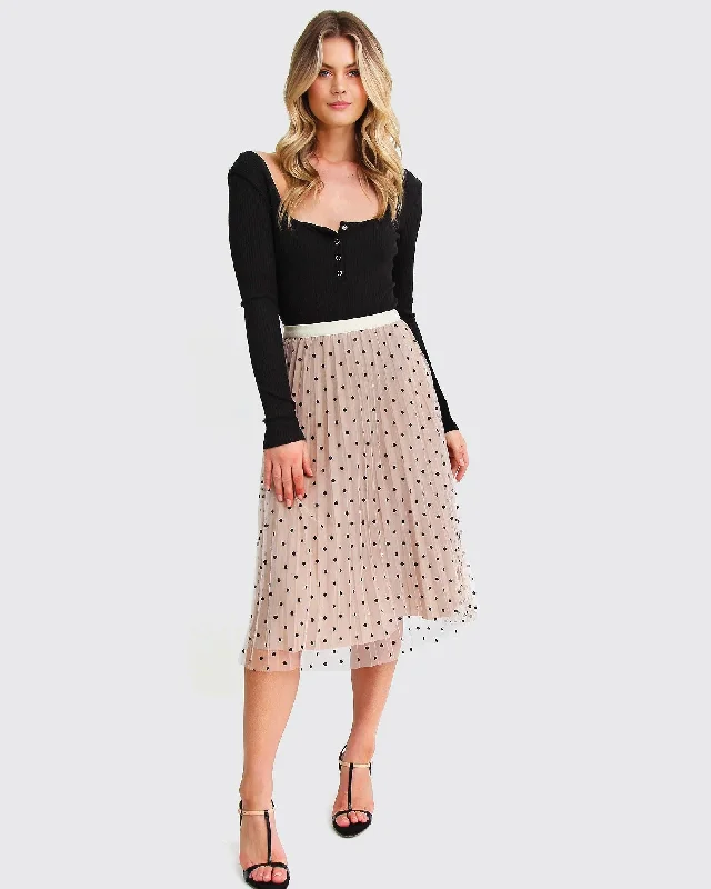 Actor dress skirts drama -Mixed Feeling Reversible Skirt - Beige