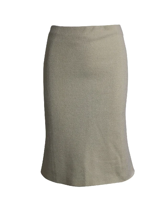 Travel linen skirts pack -Moschino Pencil Skirt in Cream Wool