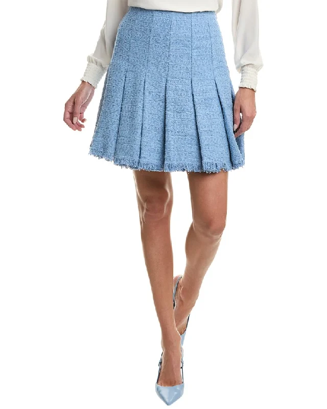 Engineer utility skirts build -Oscar de la Renta Silk-Lined Mini Skirt