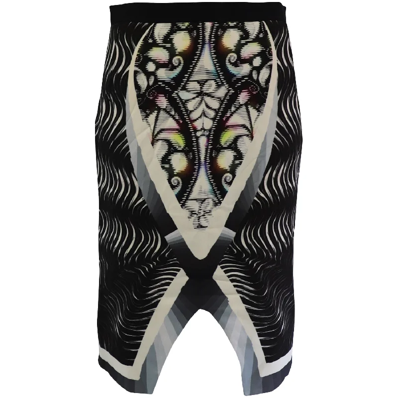 Lace mini skirts delicate -Peter Pilotto Eleni Print Skirt in Black Print Viscose