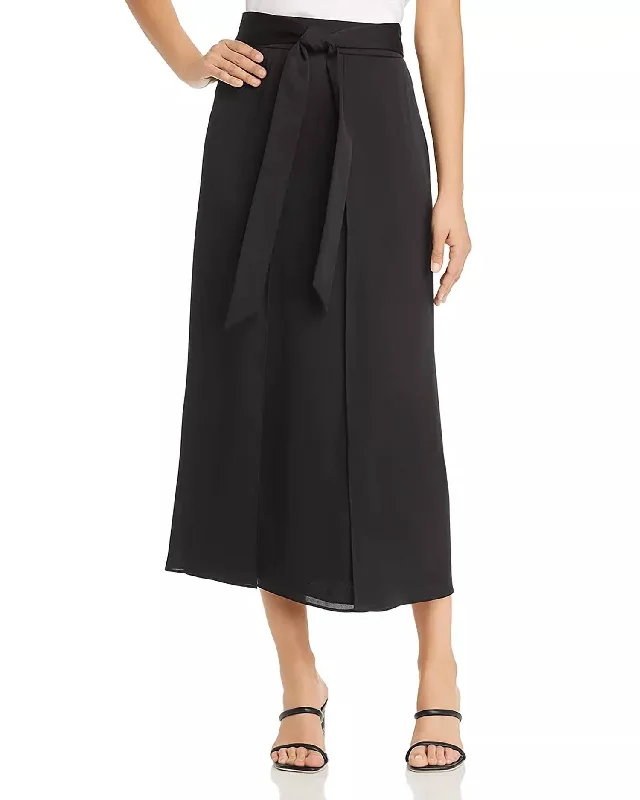 Maxi skirts summer -Sahara Tie-Waist Skirt In Black