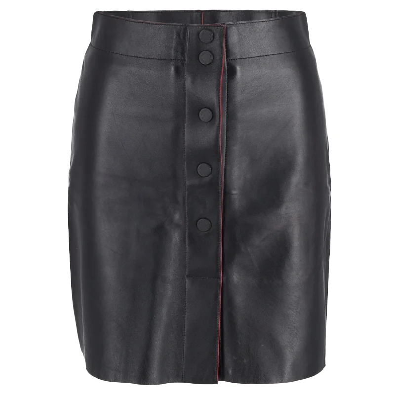 Mountain rugged skirts peak -Sandro Milla A-Line Skirt in Black Leather