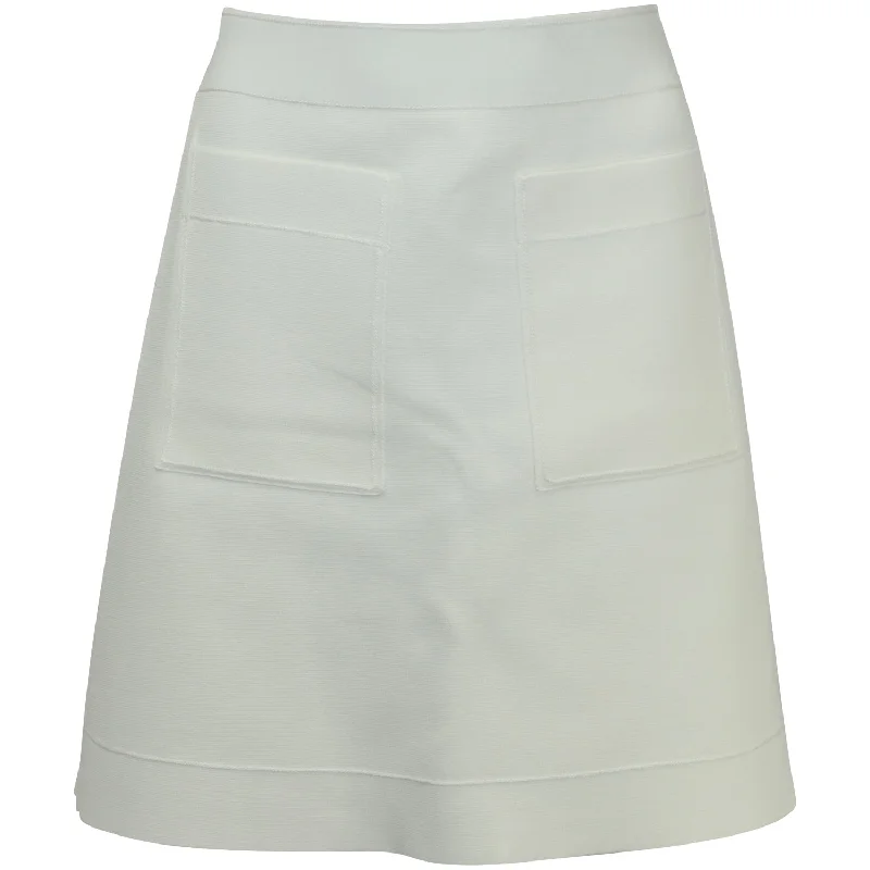 Team unity skirts crew -Sandro Paris  Elanna Ponte Mini Skirt in White Viscose