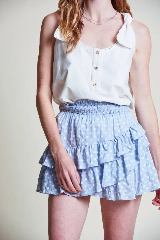 Pizza skirts slice -The Mini Skirt In Blue Polka Dot