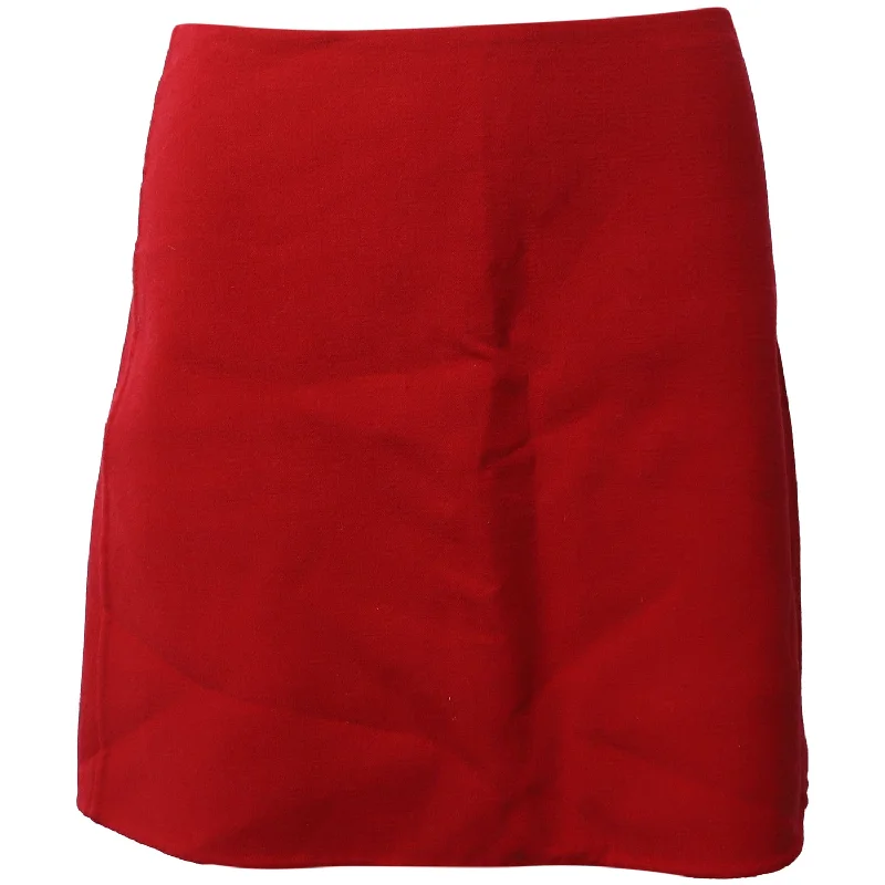 Viking skirts fierce -Theory Mini Pencil Skirt in Red Wool